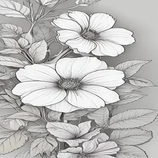 flower line art