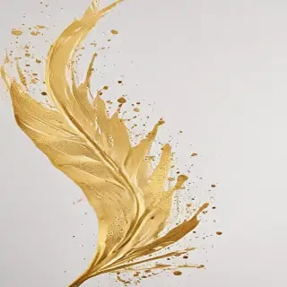 white background gold