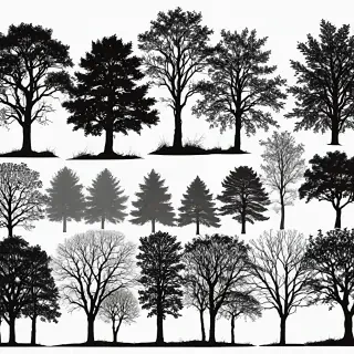 trees silhouette png