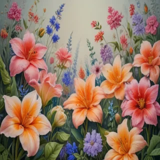 flower color drawings