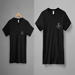 black tee shirt mockup