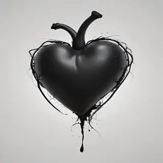 black heart transparent