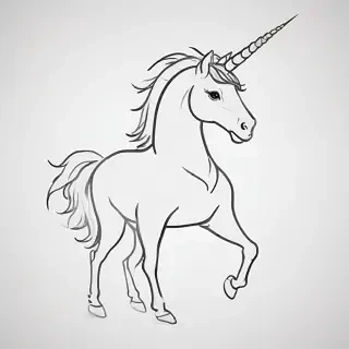 unicorn outline
