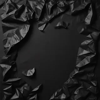 black crumpled paper
