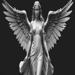 angel clip art black and white