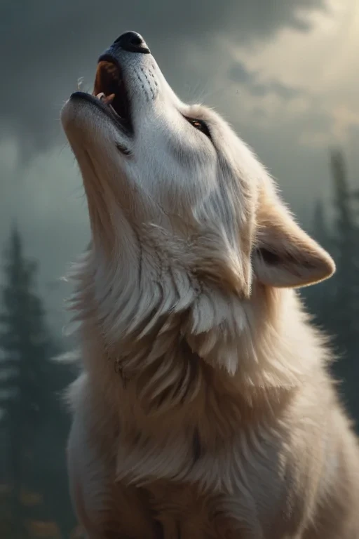 wolf howling png