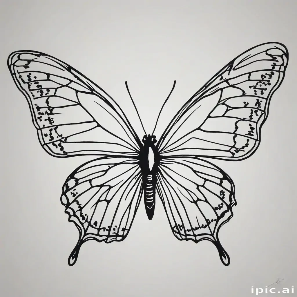 black butterfly outline