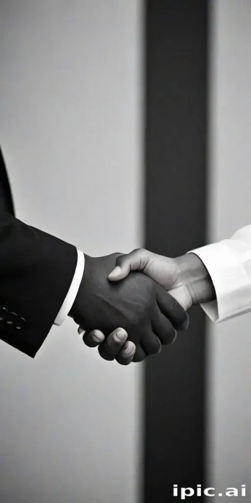 handshake black and white
