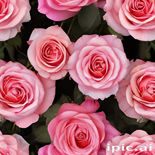 A Beautiful Arrangement of Pink Roses in Full Bloom Displaying Nature's ...