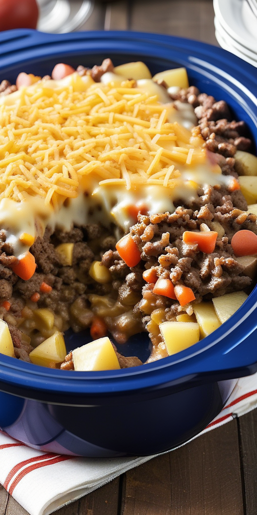 crock pot hamburger potato casserole