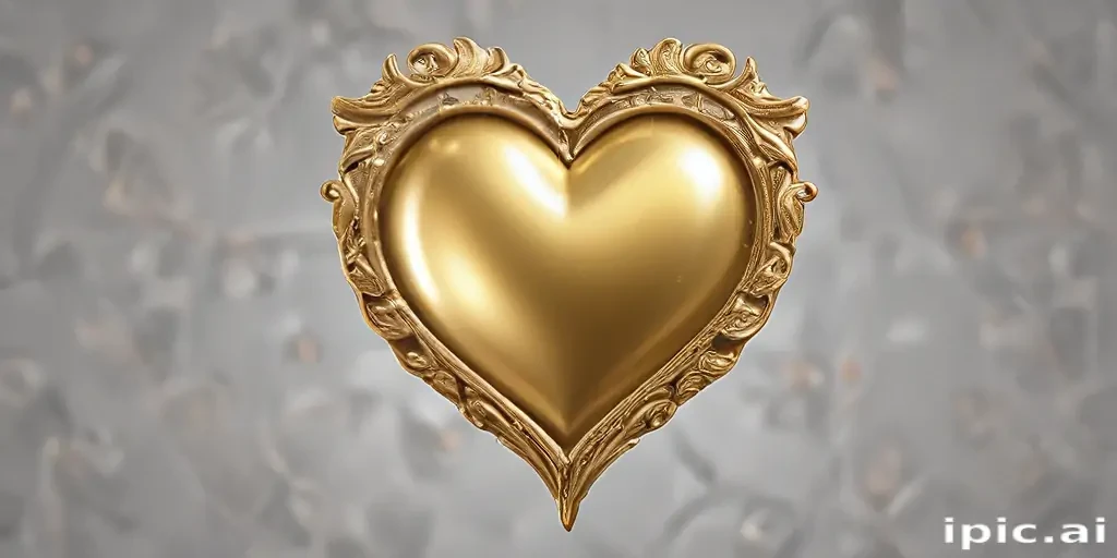gold heart png