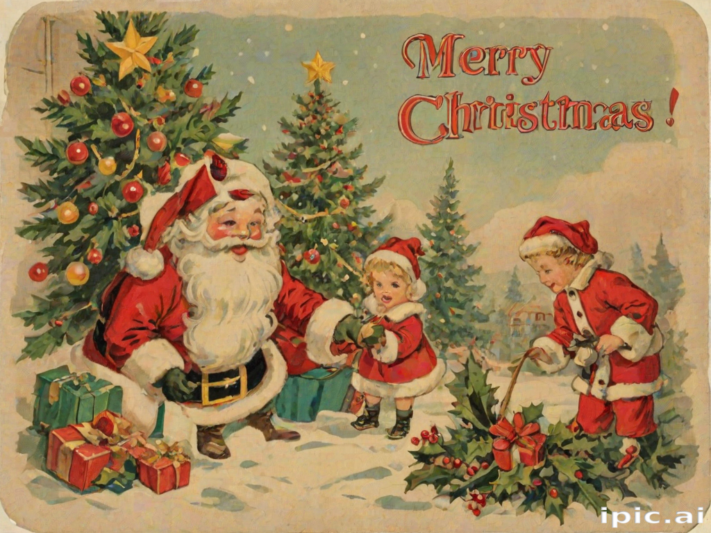 vintage merry christmas