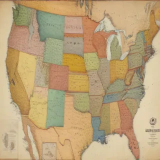 usa map with states