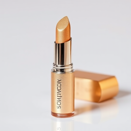 Sophisticated "Champagne Dreams" metallic liquid lipstick with golden undertones, luxurious shine and lightweight feel, ideal for special occasions