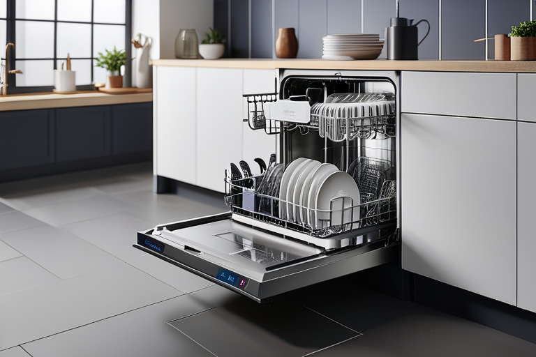 a dishwasher that uses hot water as a sanitizer