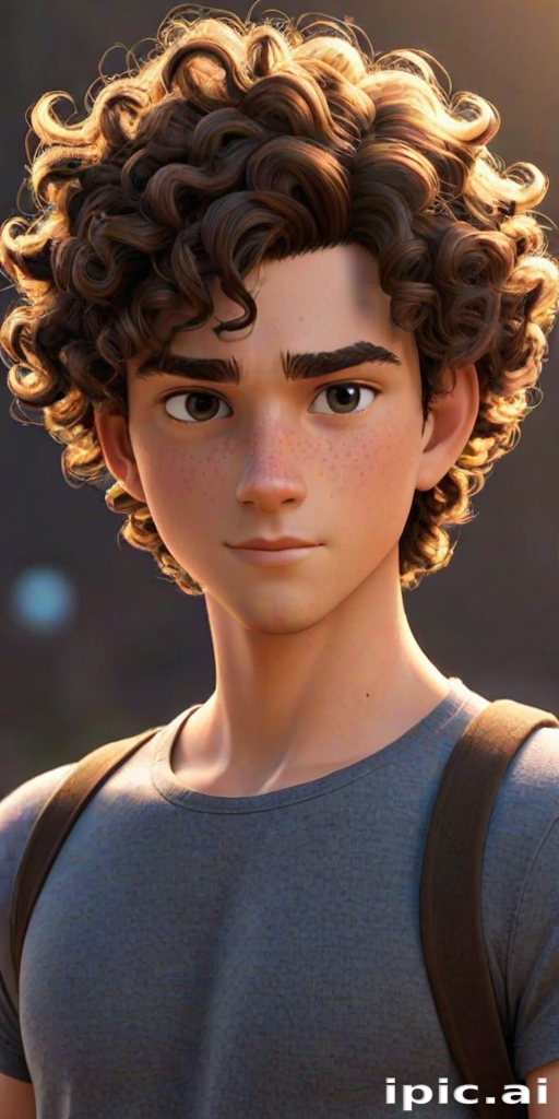 popular male cartoon characters with curly hair