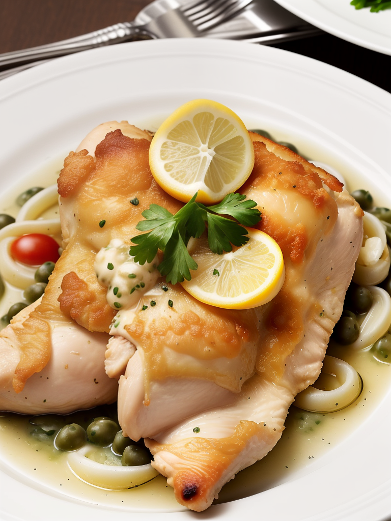 what is chicken piccata served with