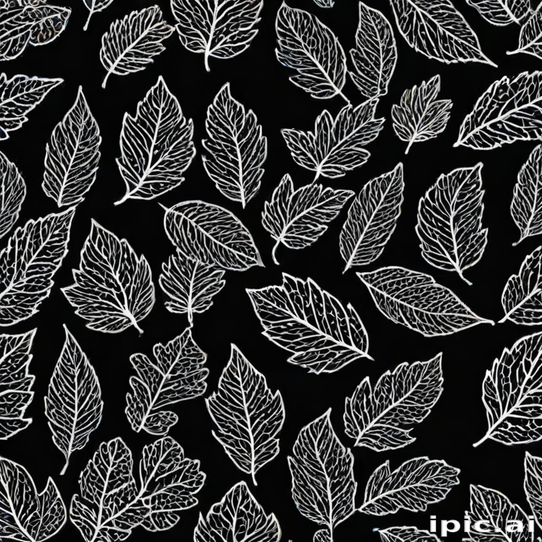 black and white clipart leaf