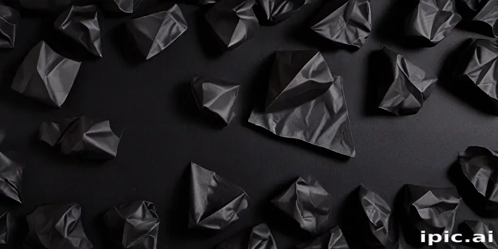 crumpled black paper