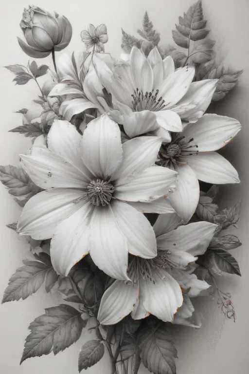 flower drawings pencil