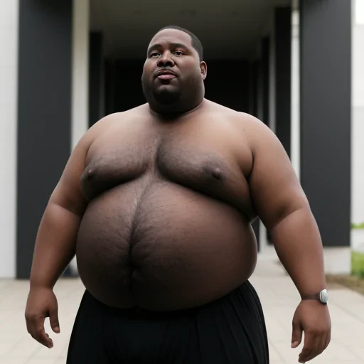 black fat man