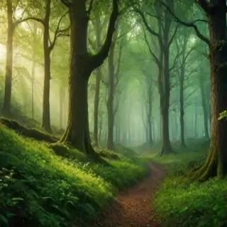 beautiful magical forest background