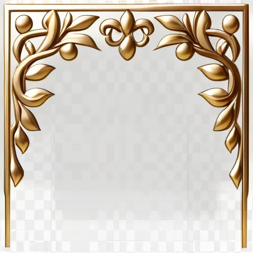transparent background gold border