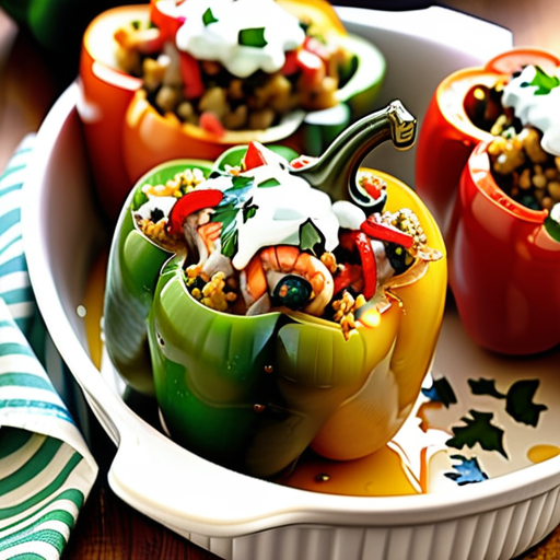 seafood dressing stuffed bell peppers