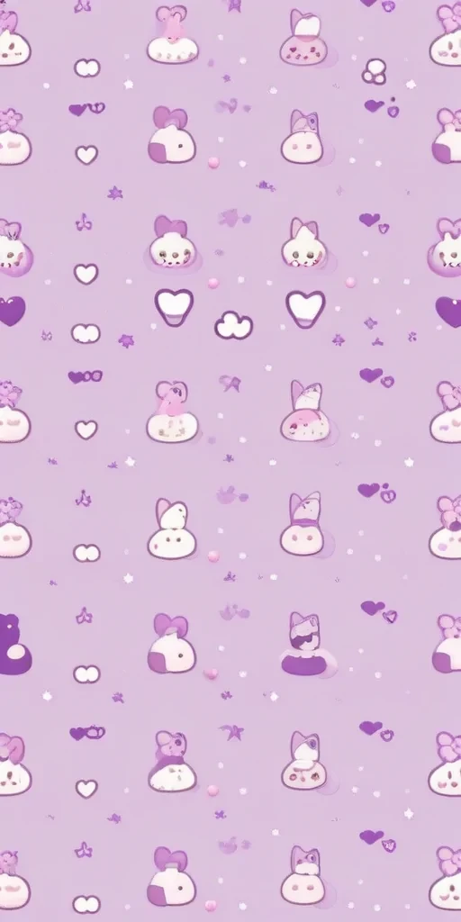 kawaii purple wallpaper