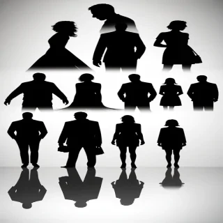 people silhouettes