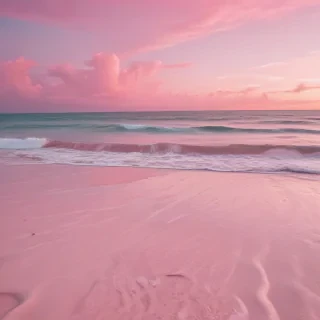 pink beach aesthetic