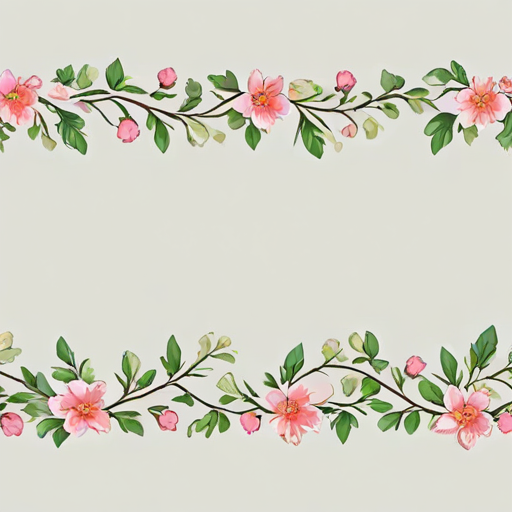 transparent floral border