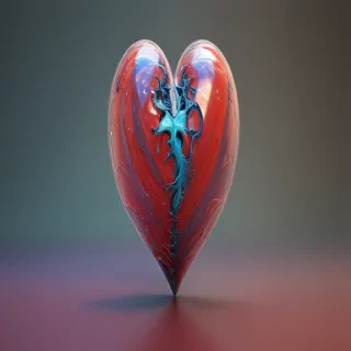blurred heart