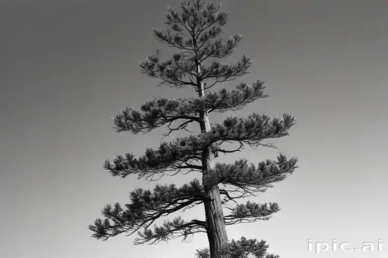 pine tree clip art black and white