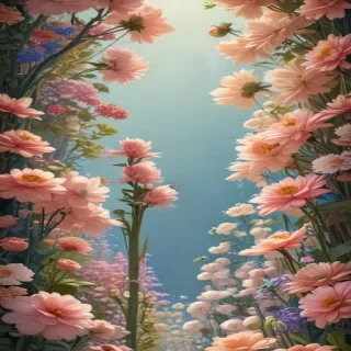 cartoon flowers aesthetic