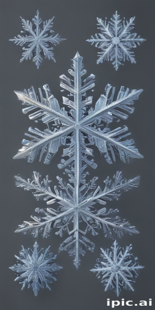 Intricate and Beautiful Snowflakes Showcasing Unique Patterns and Designs