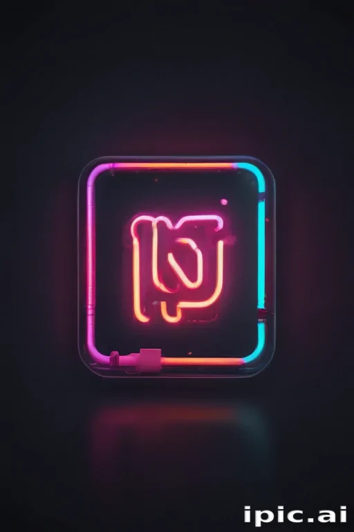 neon instagram logo