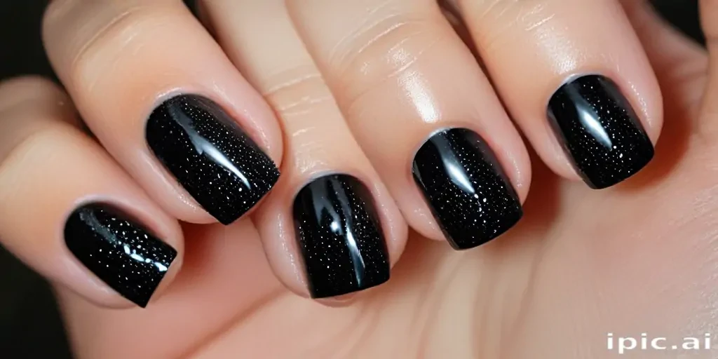 black with glitter