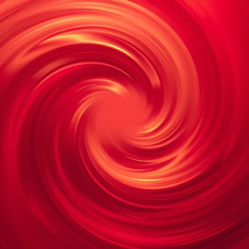 create an abstract image of swirling red and gold colors, captured with a Canon EOS R5, 50mm lens at f/1.8, ISO 100, shot in a circular motion with a slow shutter speed of 1/15s, using a soft focus effect to enhance vibrancy and fluidity