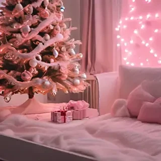 pink christmas aesthetic