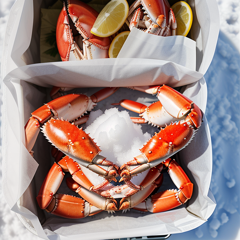 snow crab in a bag