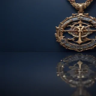 navy background