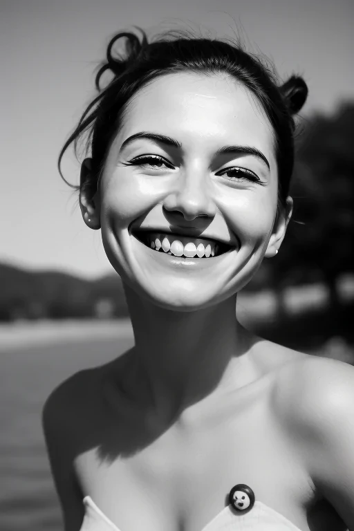 smiley face black and white