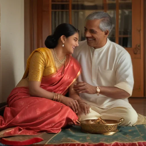 happy indian family