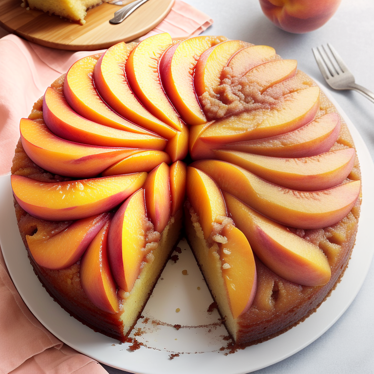 cake mix peach upside down cake