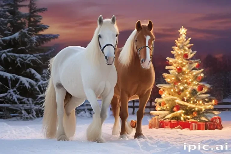 pictures of christmas horses