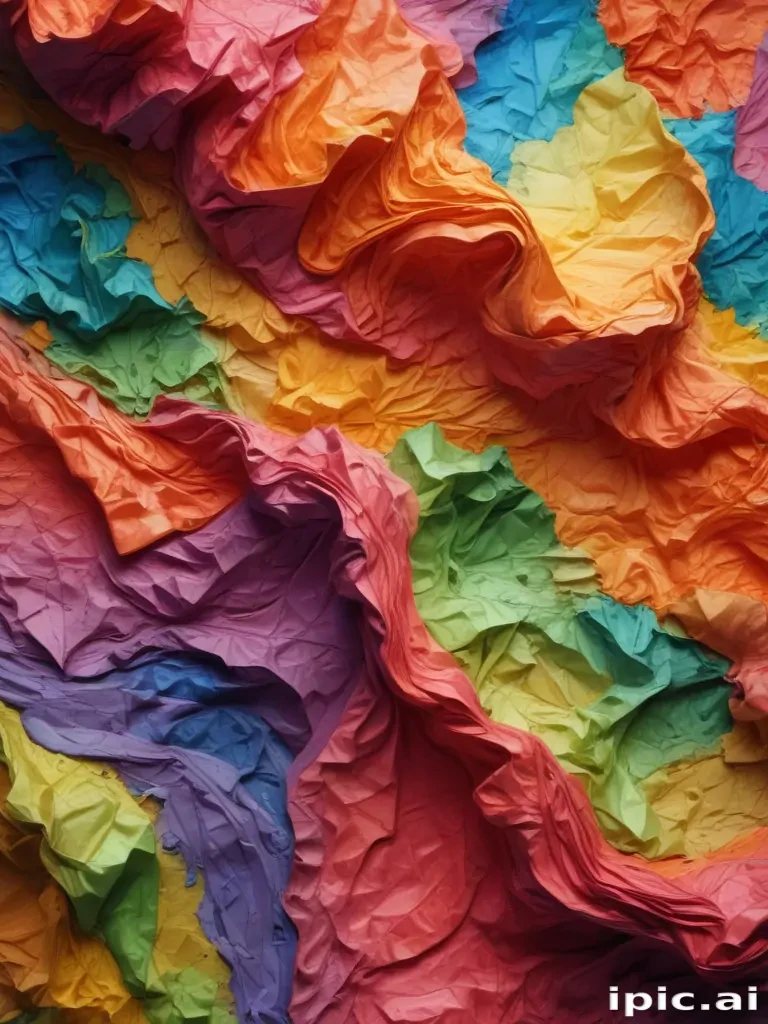 wrinkled paper overlay