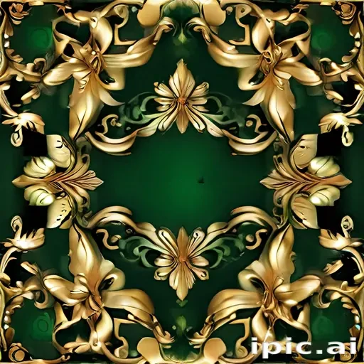 gold and green background