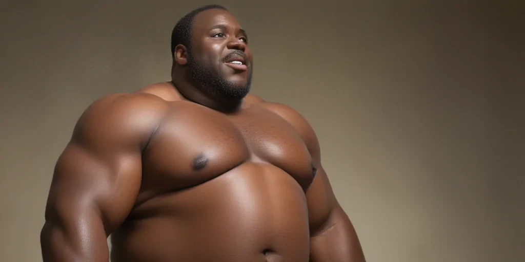 black fat man
