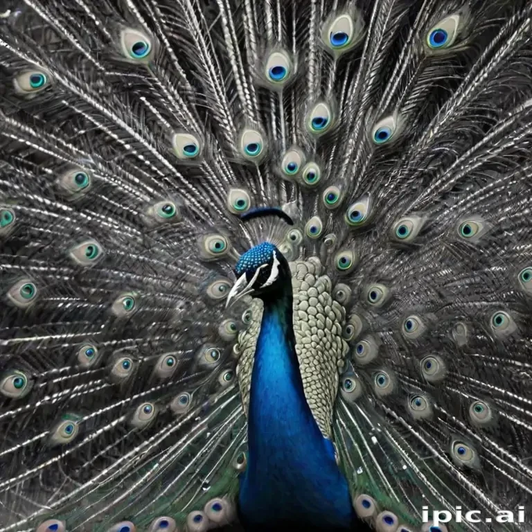 peacock black and white